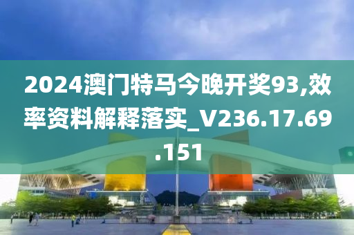 2024澳门特马今晚开奖93,效率资料解释落实_V236.17.69.151