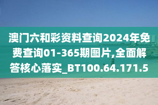 澳门六和彩资料查询2024年免费查询01-365期图片,全面解答核心落实_BT100.64.171.5