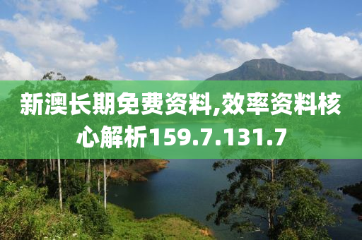 新澳长期免费资料,效率资料核心解析159.7.131.7