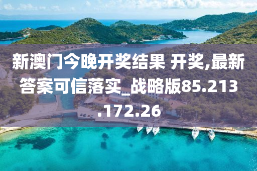 新澳门今晚开奖结果?开奖,最新答案可信落实_战略版85.213.172.26