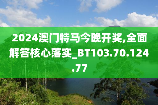 2024澳门特马今晚开奖,全面解答核心落实_BT103.70.124.77