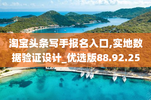 淘宝头条写手报名入口,实地数据验证设计_优选版88.92.25