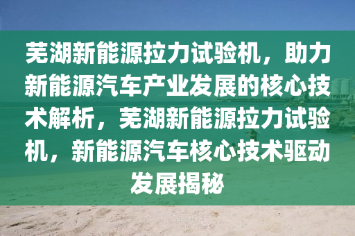 芜湖新能源拉力试验机，助力新能源汽车产业发展的核心技术解析，芜湖新能源拉力试验机，新能源汽车核心技术驱动发展揭秘