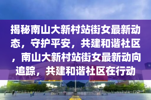 揭秘南山大新村站街女最新动态，守护平安，共建和谐社区，南山大新村站街女最新动向追踪，共建和谐社区在行动