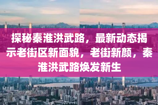 探秘秦淮洪武路，最新动态揭示老街区新面貌，老街新颜，秦淮洪武路焕发新生