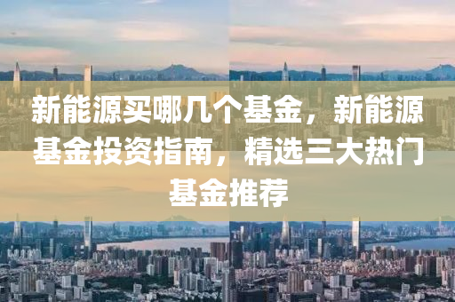 新能源买哪几个基金，新能源基金投资指南，精选三大热门基金推荐