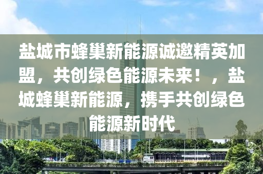 盐城市蜂巢新能源诚邀精英加盟，共创绿色能源未来！，盐城蜂巢新能源，携手共创绿色能源新时代