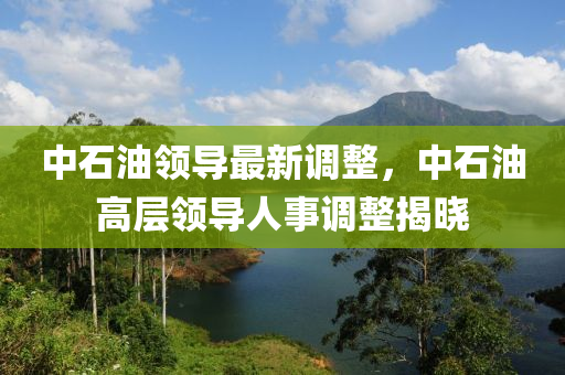 中石油领导最新调整，中石油高层领导人事调整揭晓