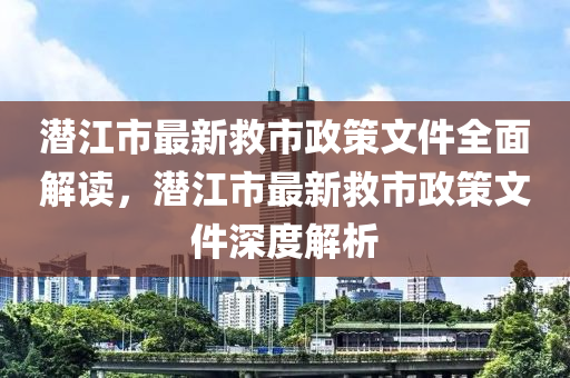 潜江市最新救市政策文件全面解读，潜江市最新救市政策文件深度解析