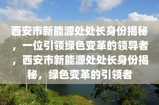 西安市新能源处处长身份揭秘，一位引领绿色变革的领导者，西安市新能源处处长身份揭秘，绿色变革的引领者