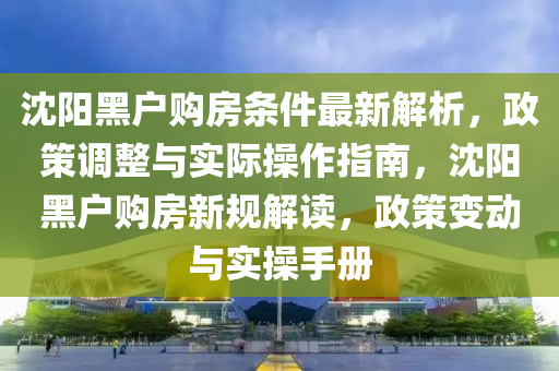 沈阳黑户购房条件最新解析，政策调整与实际操作指南，沈阳黑户购房新规解读，政策变动与实操手册