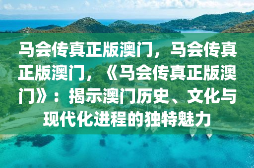 马会传真正版澳门，马会传真正版澳门，《马会传真正版澳门》：揭示澳门历史、文化与现代化进程的独特魅力