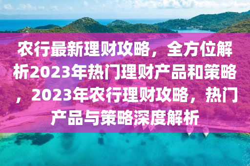 农行最新理财攻略，全方位解析2023年热门理财产品和策略，2023年农行理财攻略，热门产品与策略深度解析