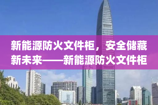 新能源防火文件柜，安全储藏新未来——新能源防火文件柜