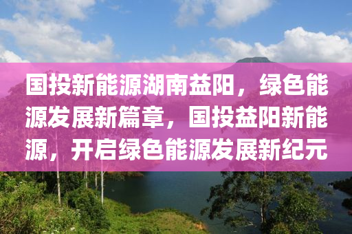 国投新能源湖南益阳，绿色能源发展新篇章，国投益阳新能源，开启绿色能源发展新纪元