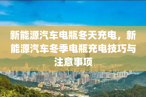 新能源汽车电瓶冬天充电，新能源汽车冬季电瓶充电技巧与注意事项