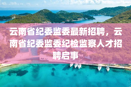 云南省纪委监委最新招聘，云南省纪委监委纪检监察人才招聘启事