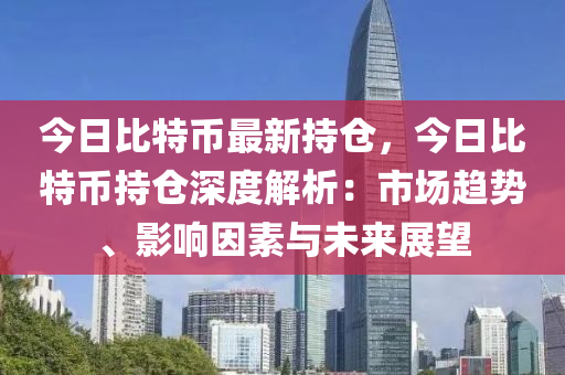 今日比特币最新持仓，今日比特币持仓深度解析：市场趋势、影响因素与未来展望