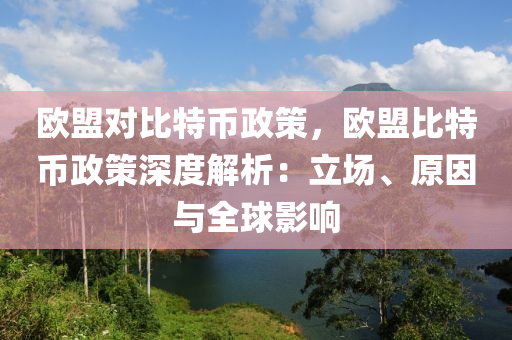 欧盟对比特币政策，欧盟比特币政策深度解析：立场、原因与全球影响