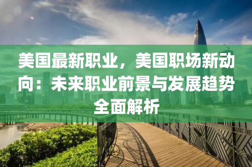 美国最新职业，美国职场新动向：未来职业前景与发展趋势全面解析