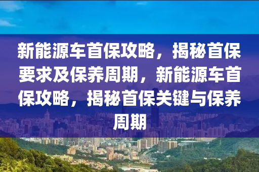 新能源车首保攻略，揭秘首保要求及保养周期，新能源车首保攻略，揭秘首保关键与保养周期