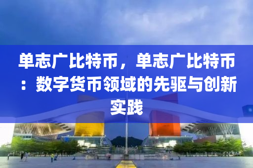 单志广比特币，单志广比特币：数字货币领域的先驱与创新实践