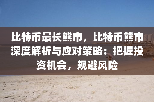 比特币最长熊市，比特币熊市深度解析与应对策略：把握投资机会，规避风险