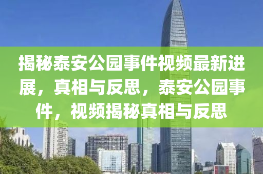 揭秘泰安公园事件视频最新进展，真相与反思，泰安公园事件，视频揭秘真相与反思