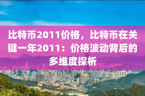 比特币2011价格，比特币在关键一年2011：价格波动背后的多维度探析