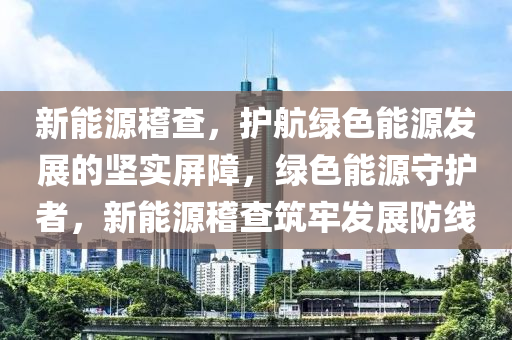 新能源稽查，护航绿色能源发展的坚实屏障，绿色能源守护者，新能源稽查筑牢发展防线