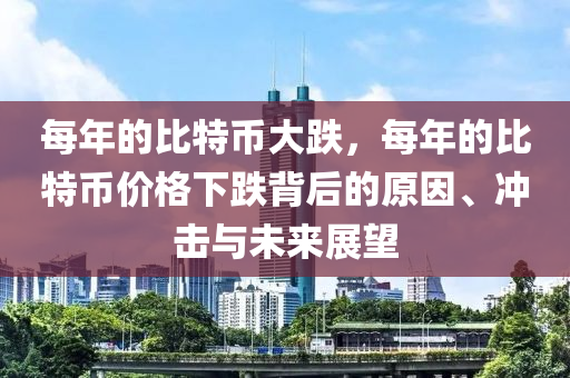 每年的比特币大跌，每年的比特币价格下跌背后的原因、冲击与未来展望