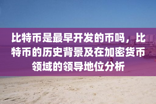 比特币是最早开发的币吗，比特币的历史背景及在加密货币领域的领导地位分析