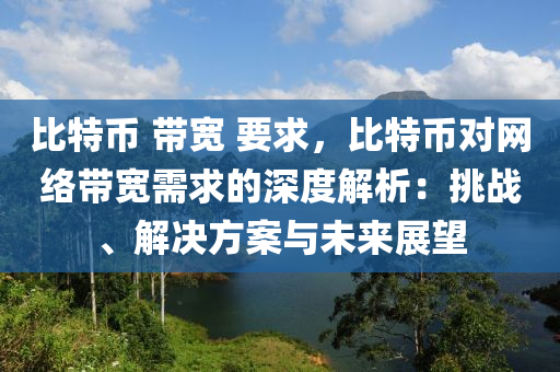 比特币 带宽 要求，比特币对网络带宽需求的深度解析：挑战、解决方案与未来展望