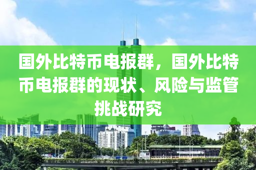 国外比特币电报群，国外比特币电报群的现状、风险与监管挑战研究