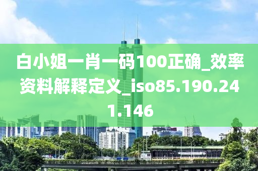 白小姐一肖一码100正确_效率资料解释定义_iso85.190.241.146