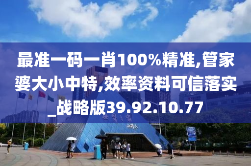 最准一码一肖100%精准,管家婆大小中特,效率资料可信落实_战略版39.92.10.77