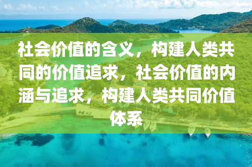 社会价值的含义，构建人类共同的价值追求，社会价值的内涵与追求，构建人类共同价值体系