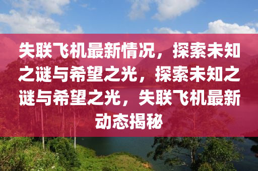 失联飞机最新情况，探索未知之谜与希望之光，探索未知之谜与希望之光，失联飞机最新动态揭秘