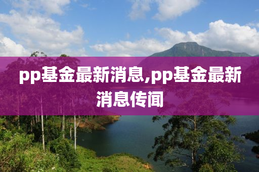 pp基金最新消息,pp基金最新消息传闻