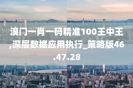 溴门一肖一码精准100王中王,深层数据应用执行_策略版46.47.28