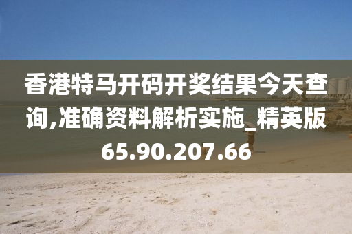 香港特马开码开奖结果今天查询,准确资料解析实施_精英版65.90.207.66