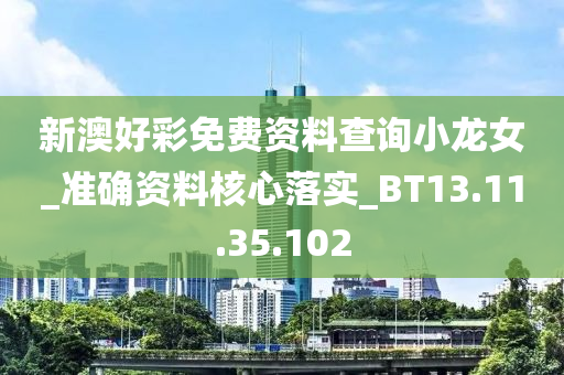 新澳好彩免费资料查询小龙女_准确资料核心落实_BT13.11.35.102