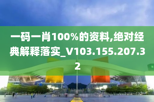 一码一肖100%的资料,绝对经典解释落实_V103.155.207.32