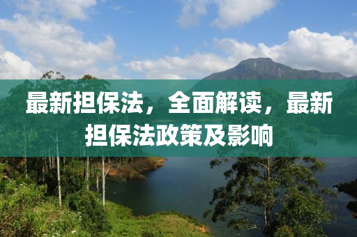 最新担保法，全面解读，最新担保法政策及影响