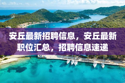 安丘最新招聘信息，安丘最新职位汇总，招聘信息速递