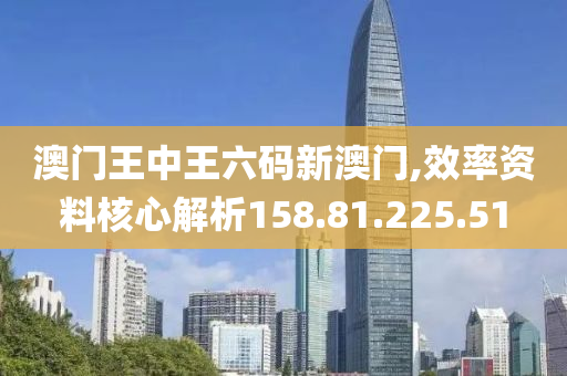 澳门王中王六码新澳门,效率资料核心解析158.81.225.51