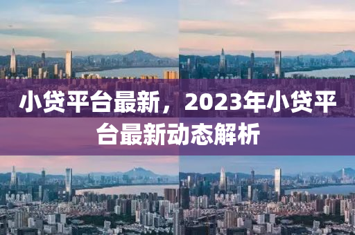 小贷平台最新，2023年小贷平台最新动态解析