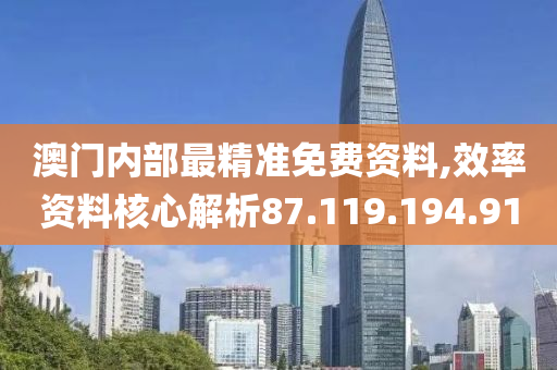 澳门内部最精准免费资料,效率资料核心解析87.119.194.91