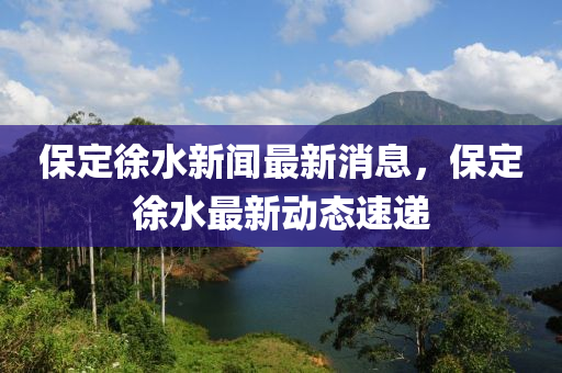 保定徐水新聞最新消息，保定徐水最新動(dòng)態(tài)速遞