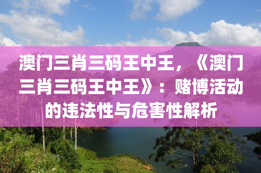 澳門三肖三碼王中王，《澳門三肖三碼王中王》：賭博活動(dòng)的違法性與危害性解析